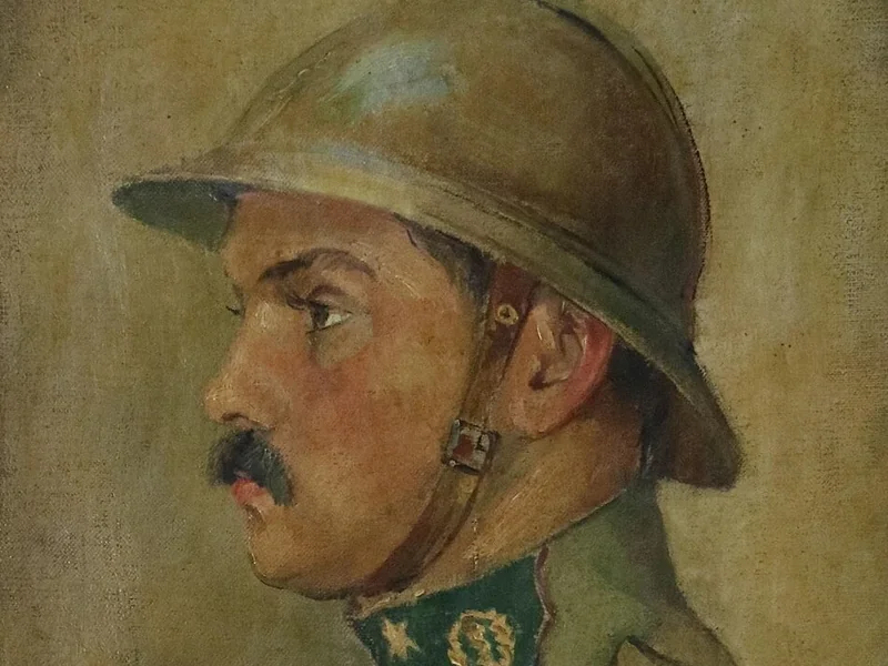1882-Joseph Alphonse Marie English - Ritratto di un soldato della Prima Guerra Mondiale